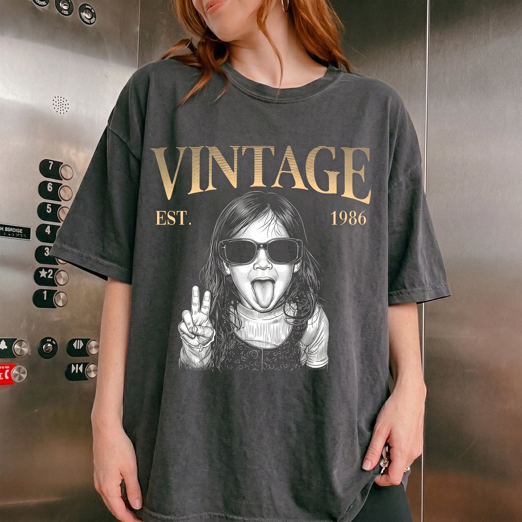 Vintage EST Custom Photo Shirt Gift For Her, Him Birthday Gift - Personalized Shirt