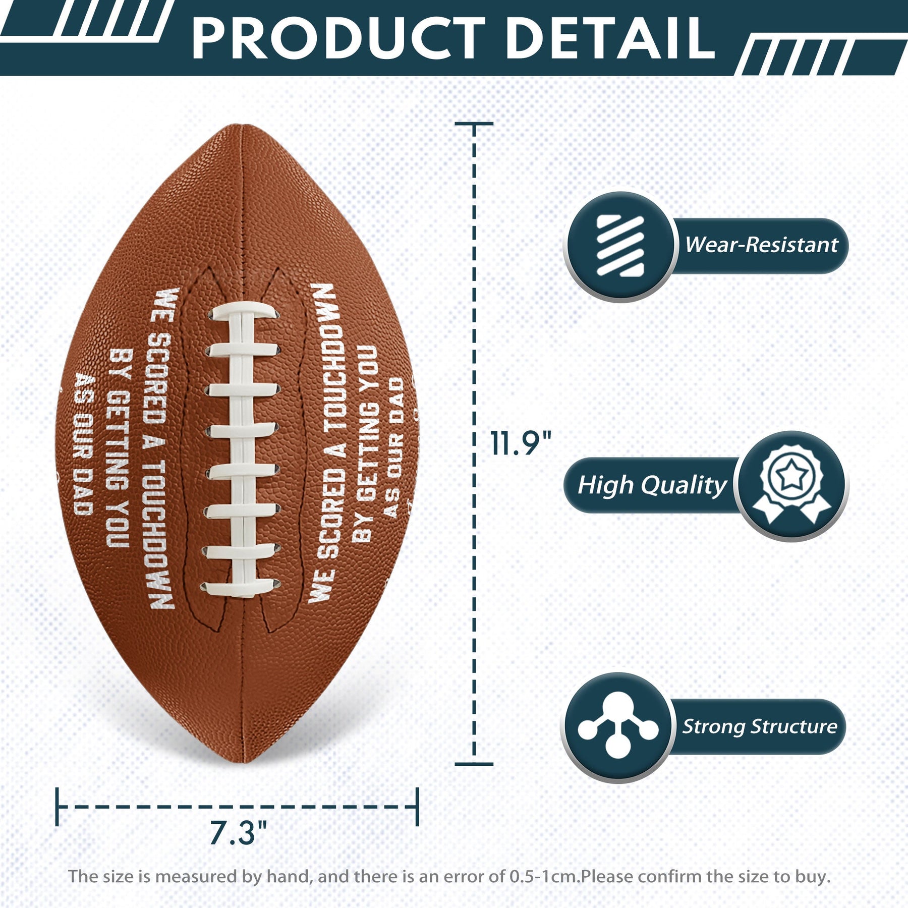 We Scored A Touchdown By Getting You As Our Dad - Personalized Football