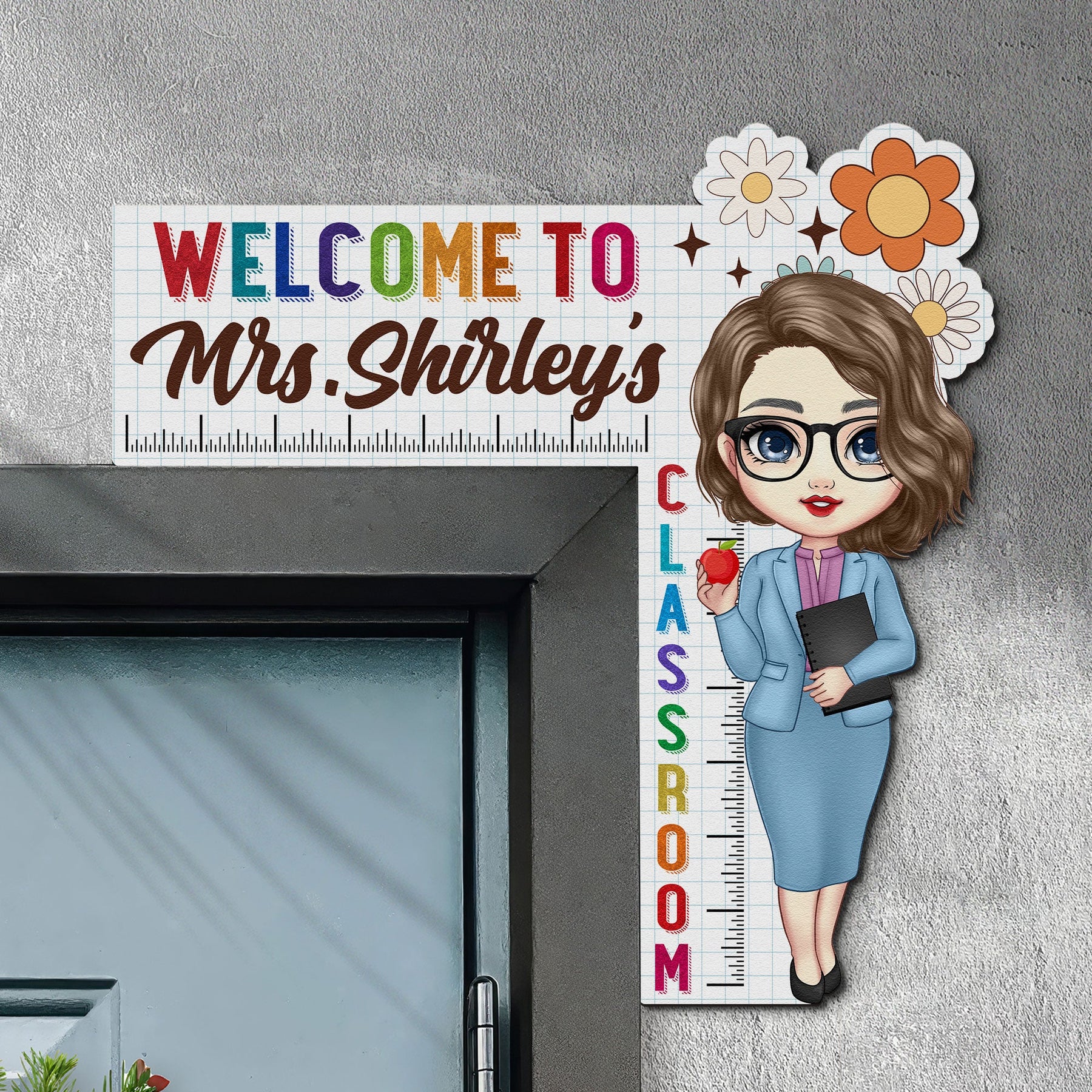 Welcome To My Class Teacher Gift Back To School - Personalized Door Corner Wood Sign