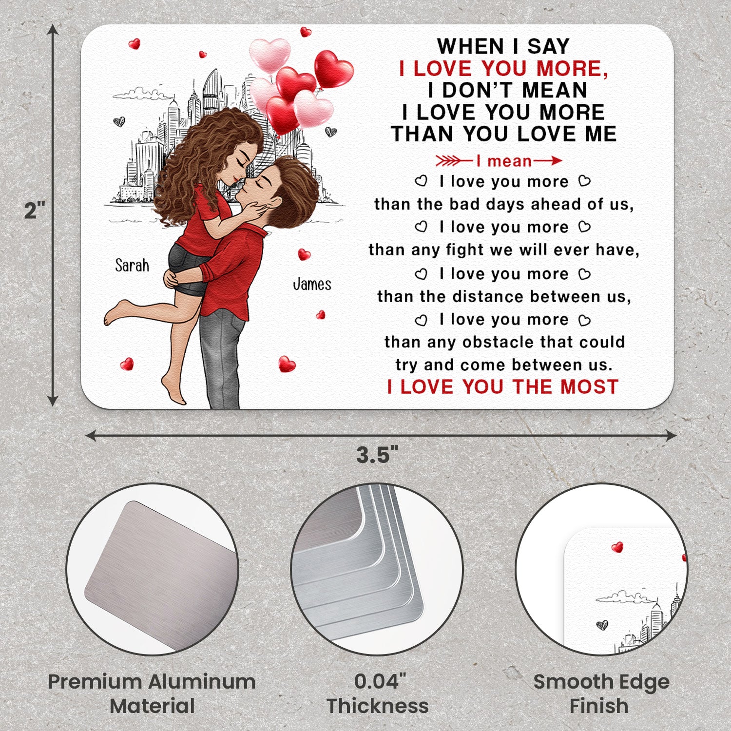 When I Say I Love You More Gift For Husband, Boyfriend, Gift For Him - Personalized Wallet Card