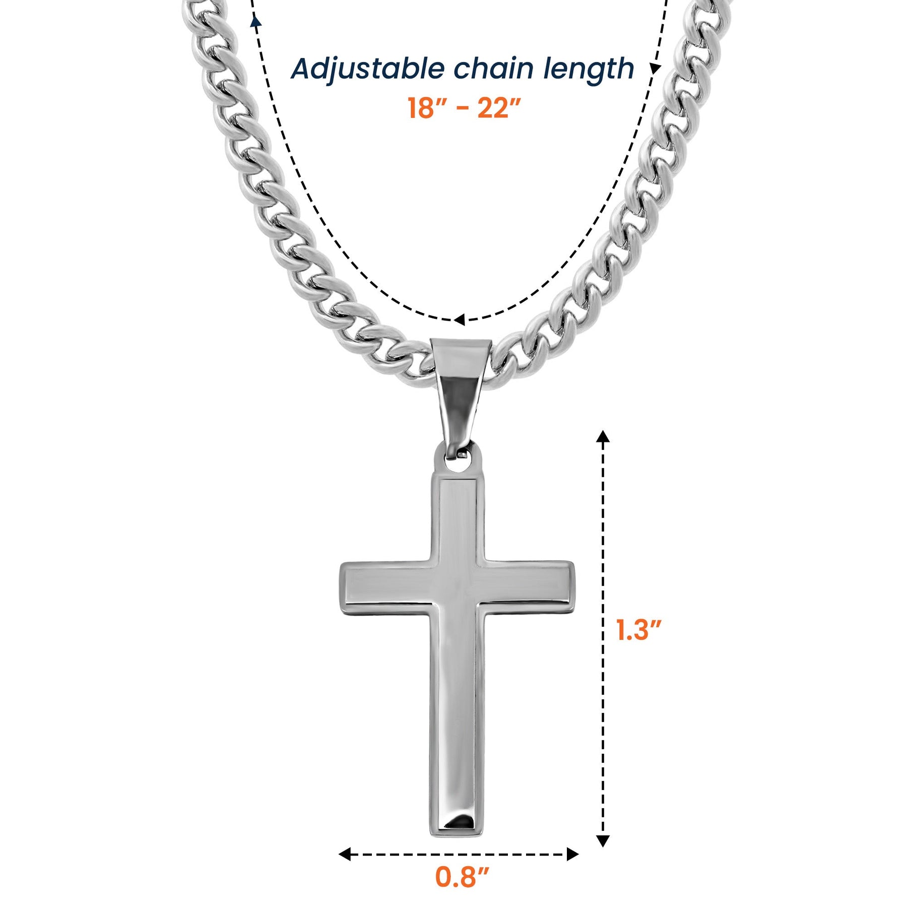 With God Leading Our Forever Journey Gift For Him - Personalized Cross Necklace With Card