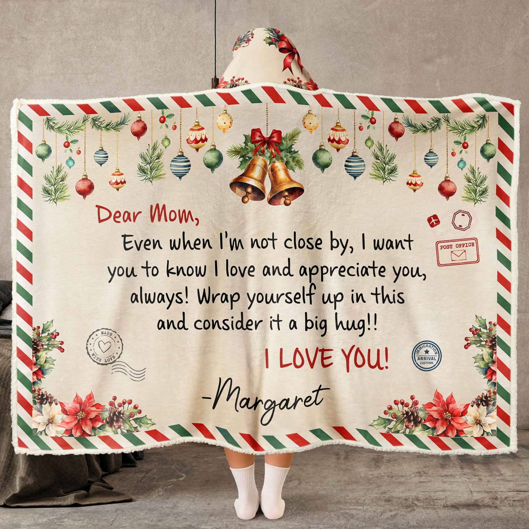 Wrap Yourself Up In This Consider It A Big Hug - Personalized Wearable Blanket Hoodie