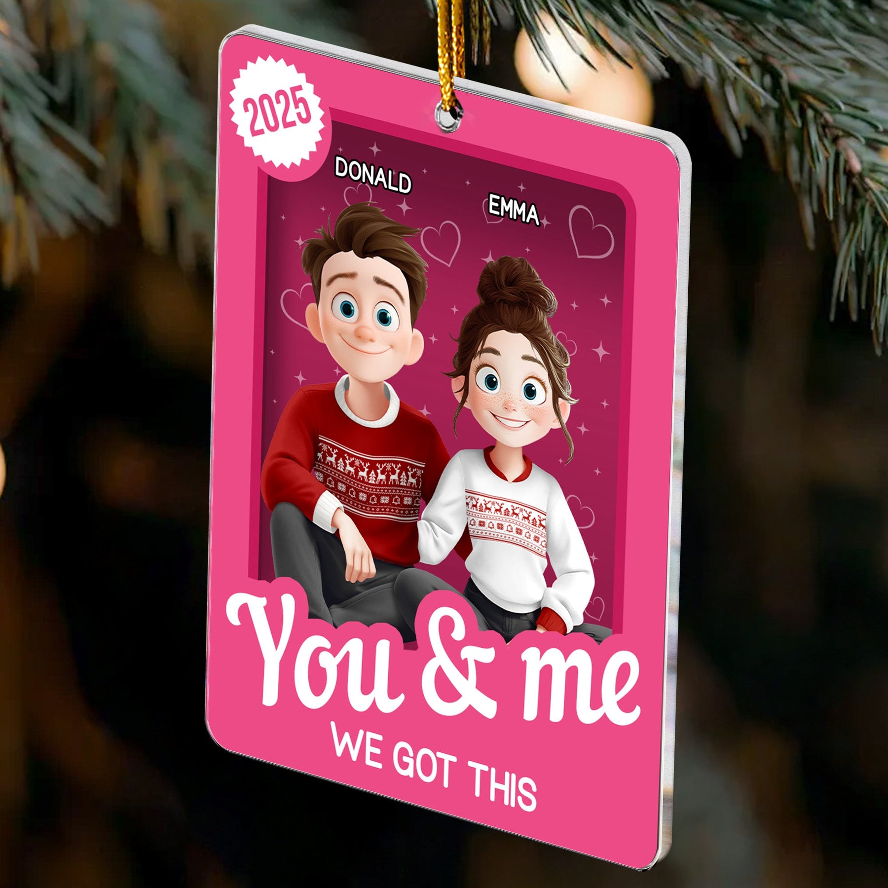 You And Me We Got This - Couple Toy Box - Personalized Acrylic Ornament