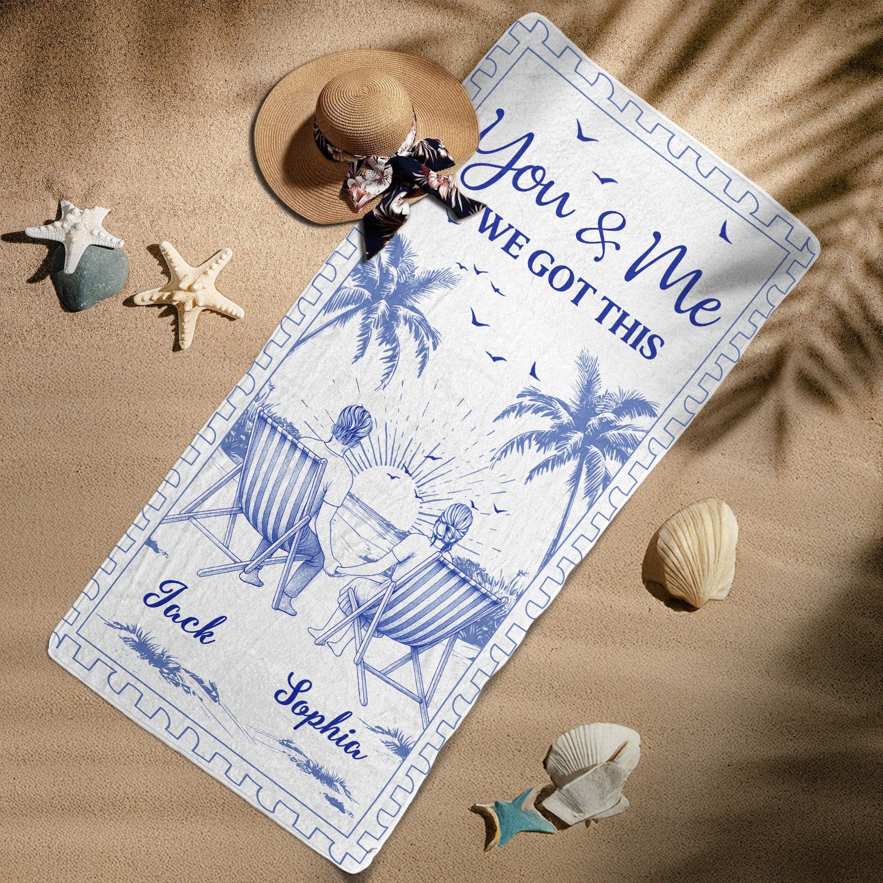 You And Me We Got This - Personalized Quick-Dry Beach Towel