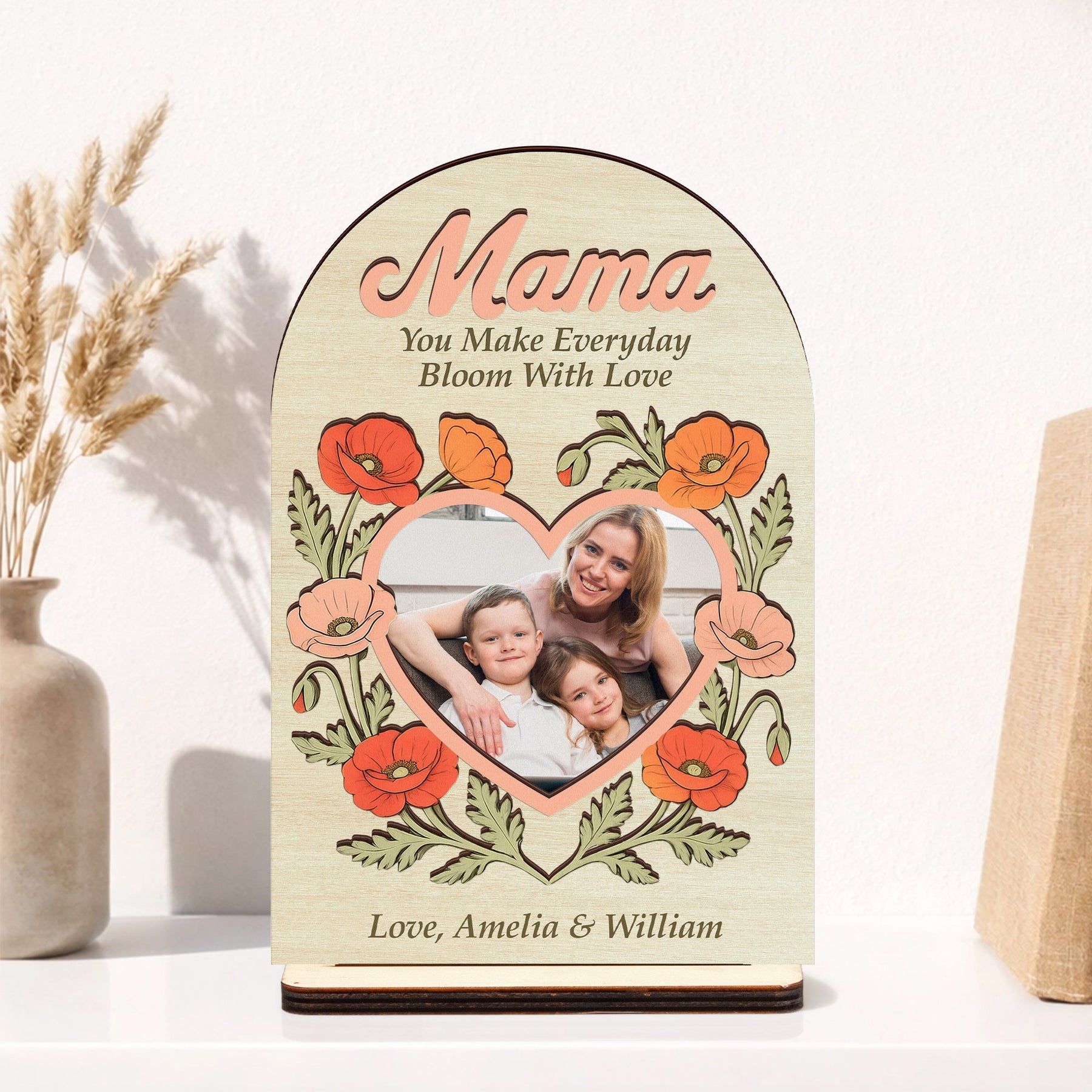You Make Everyday Bloom With Love - Personalized Wooden Plaque