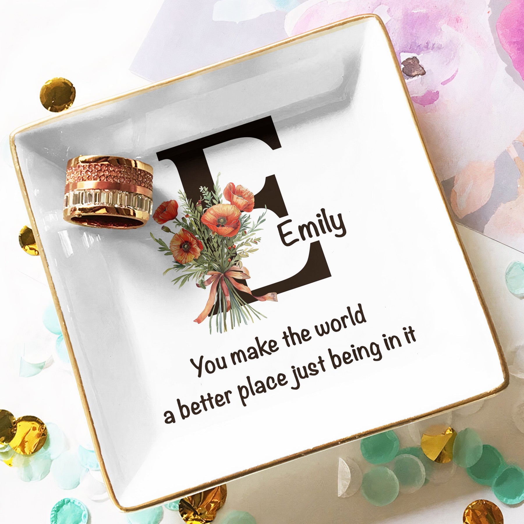You Make The World A Better Place - Personalized Jewelry Dish