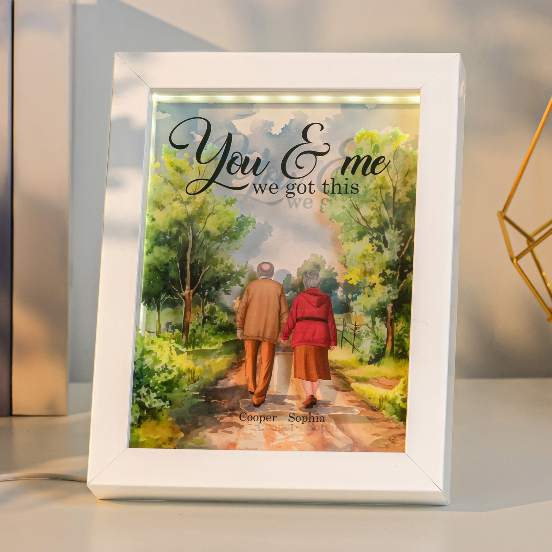 You & Me We Got This Ver 2 - Personalized 3D Lighted Shadow Box