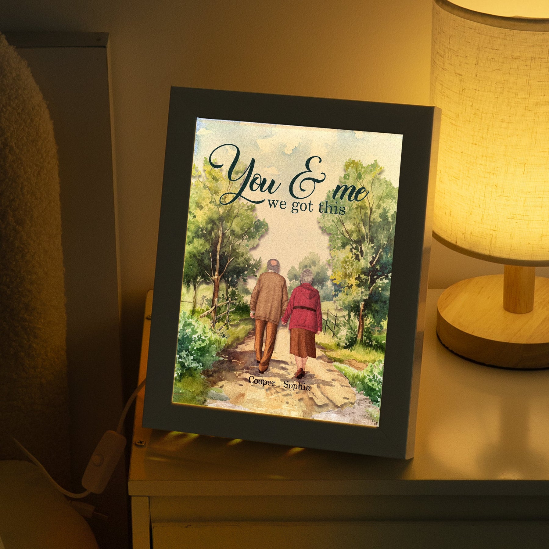 You & Me We Got This Ver 2 - Personalized 3D Lighted Shadow Box