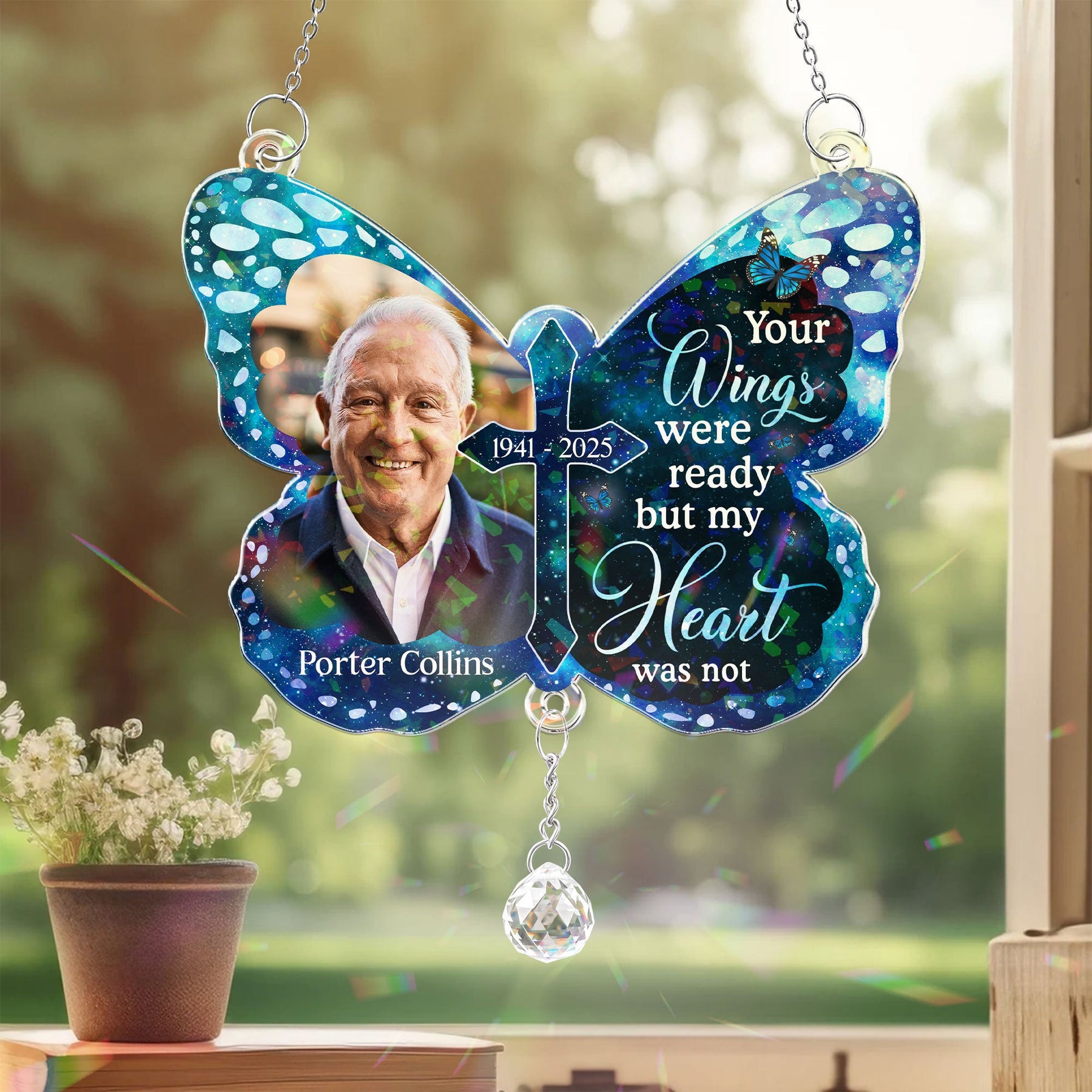 Your Wings Ready - Personalized Acrylic Suncatcher With Crystal Ball Prism