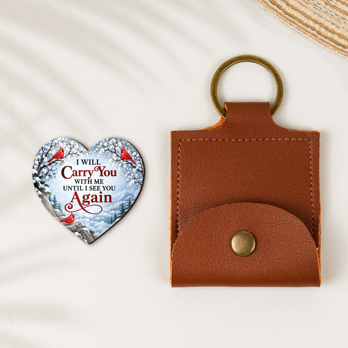 I Will Carry You With Me Until I See You Again - Personalized Pocket Hug