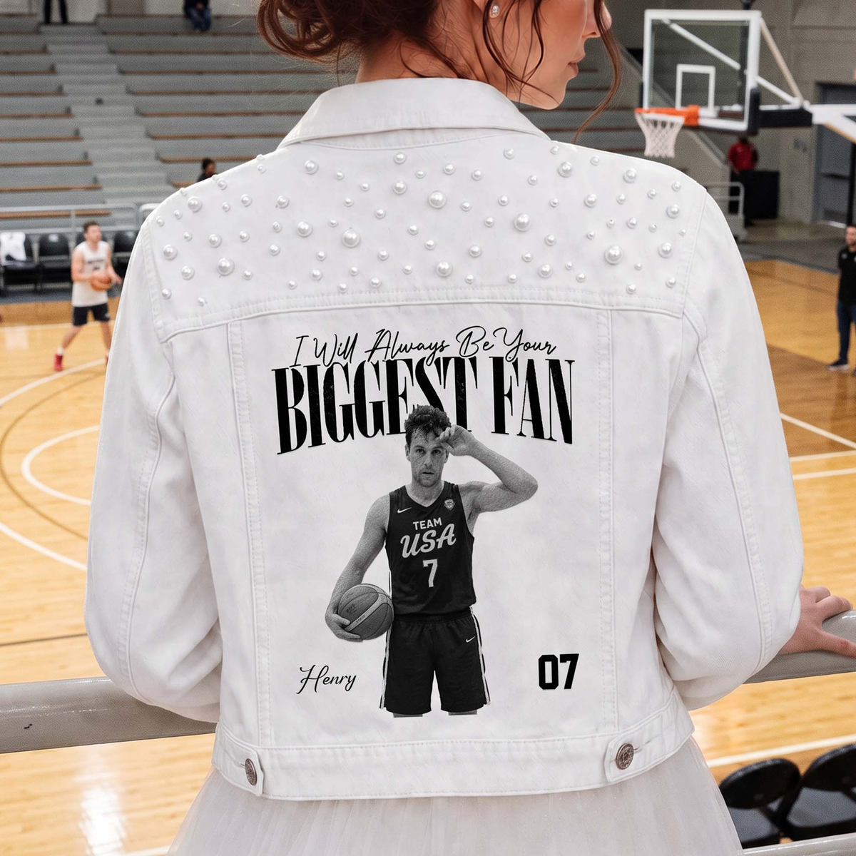 I'll Always Be Your Biggest Fan - For Sport Lovers, Girlfriend - Personalized Denim Jacket