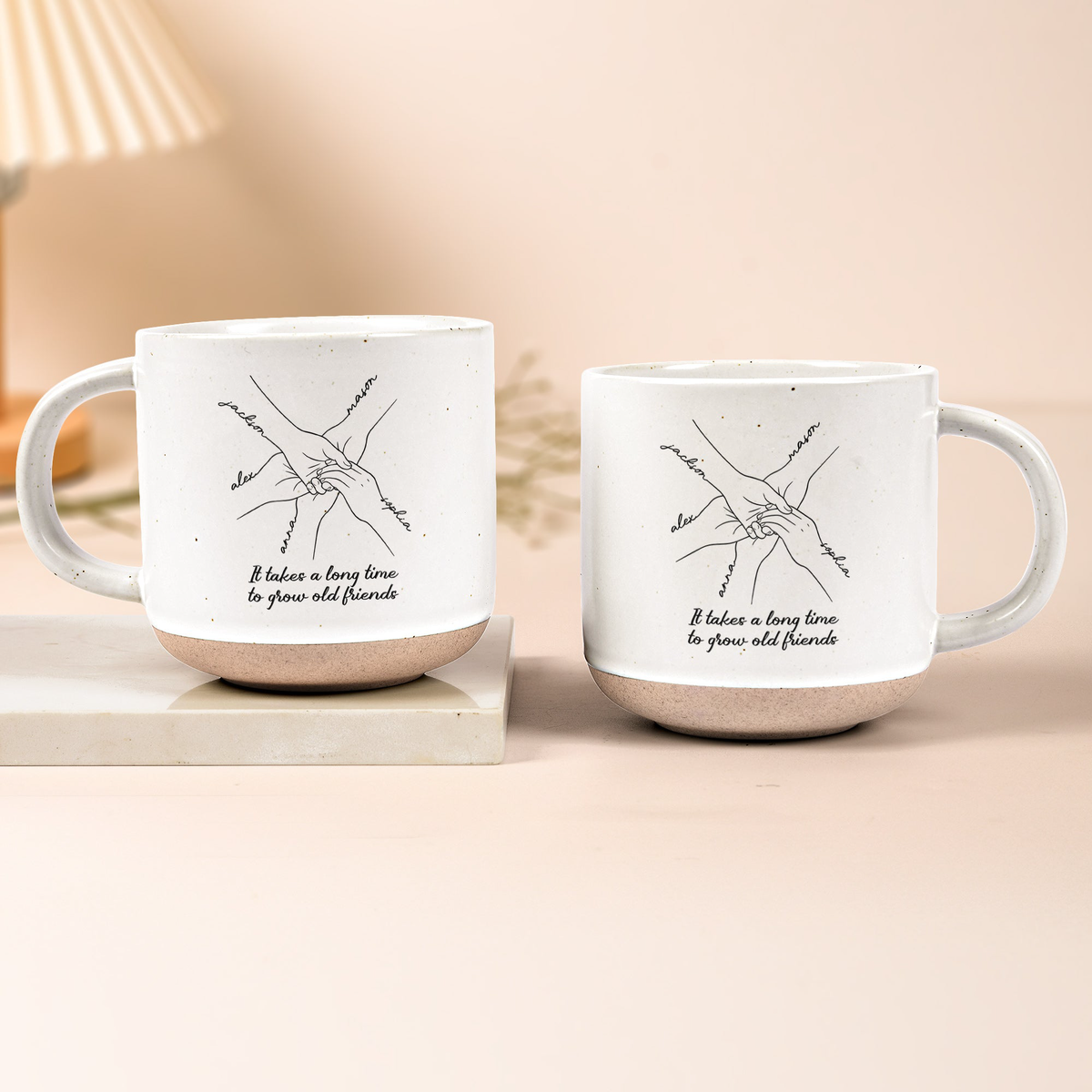 It Takes A Long Time To Grow An Old Friend, Bestie - Personalized Mug