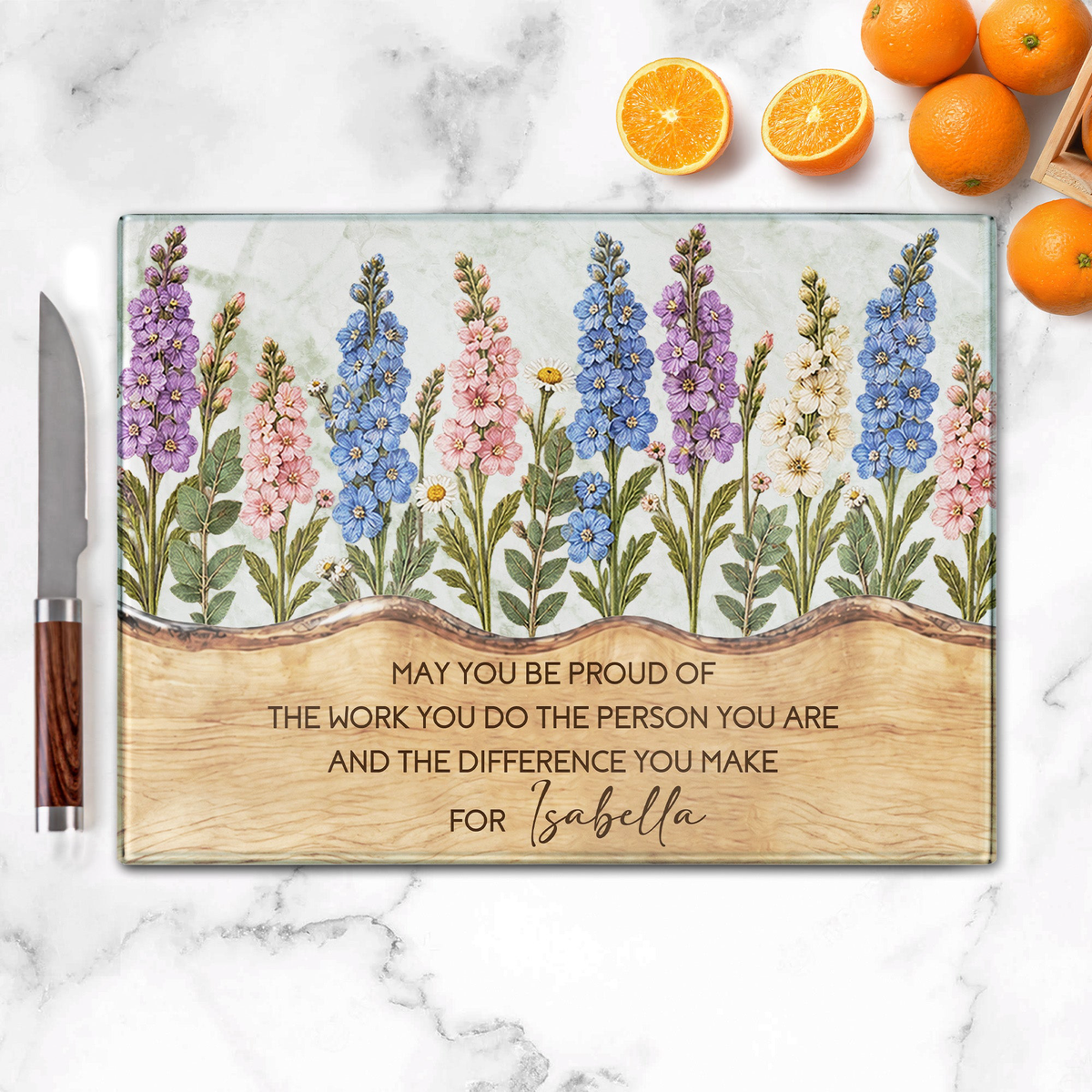 May You Be Proud Appreciation Charcuterie Tray Plaque, Coworker, Nurse, Doctor - Personalized Cutting Board