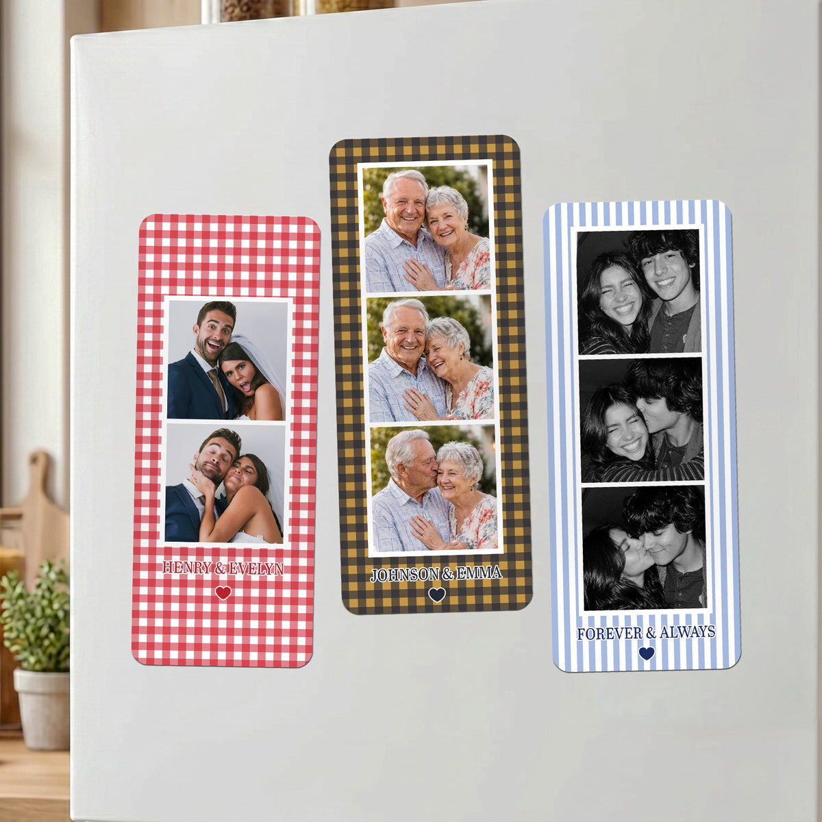 Mini Photo Booth Strip Couple - Personalized Magnet