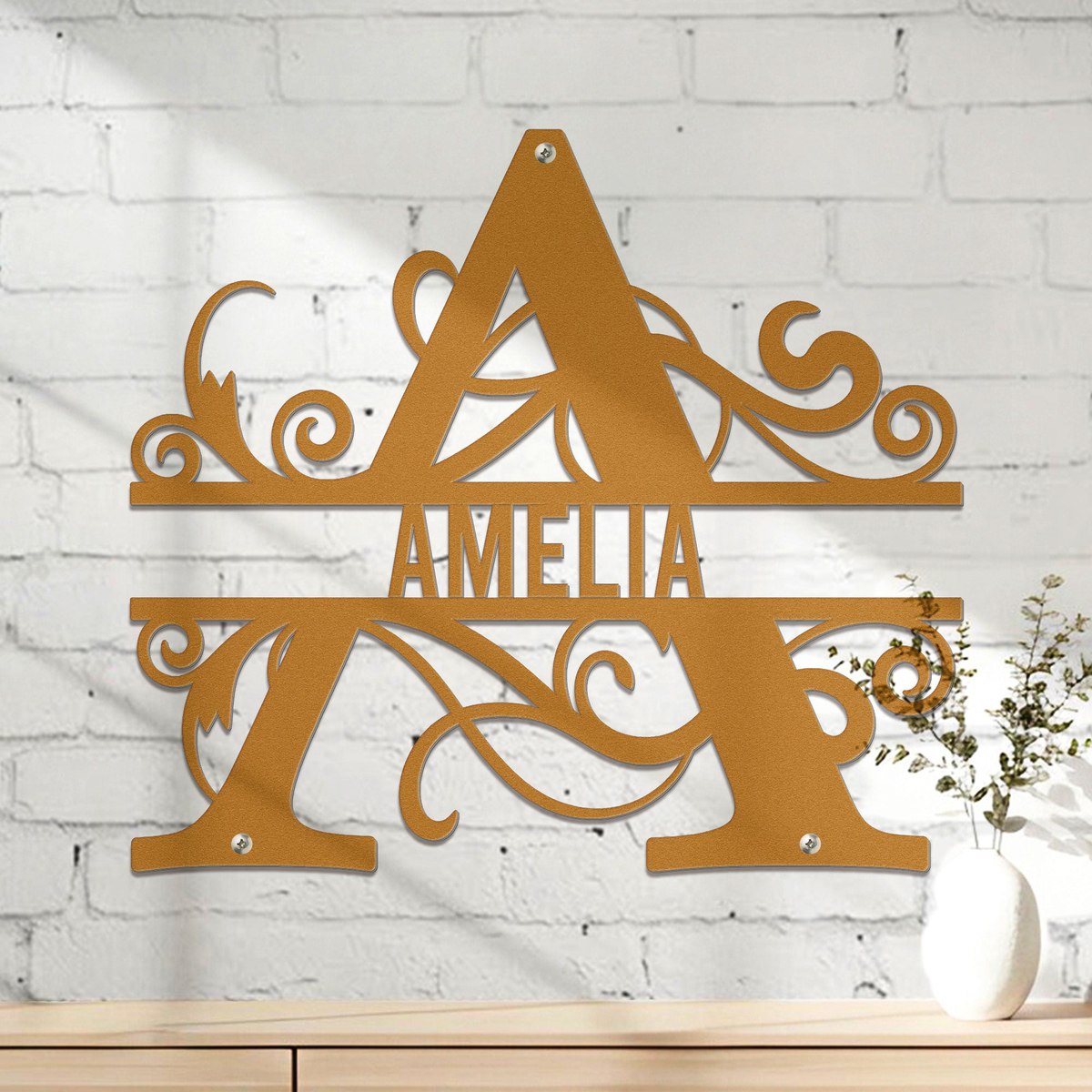 Monogram, Custom Name, Family Name - Personalized Metal Sign