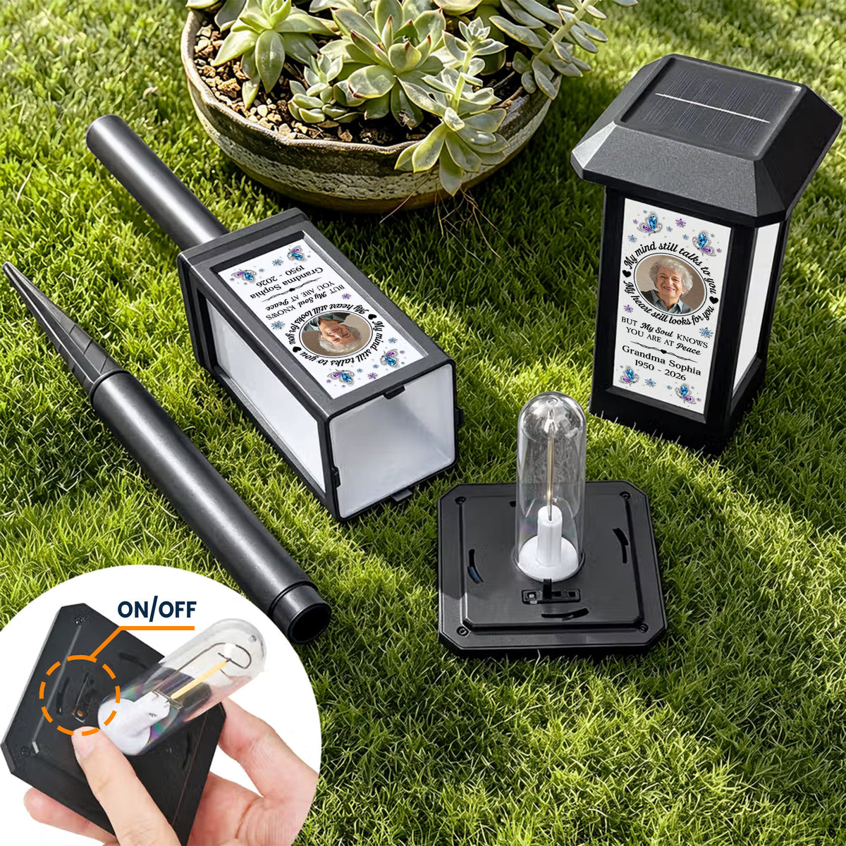 My Mind Still Talks To You - Personalized Solar Garden Light