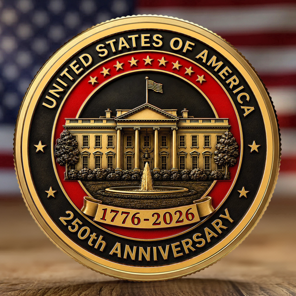 American Symbol 250 Years Of Freedom White House - Coin