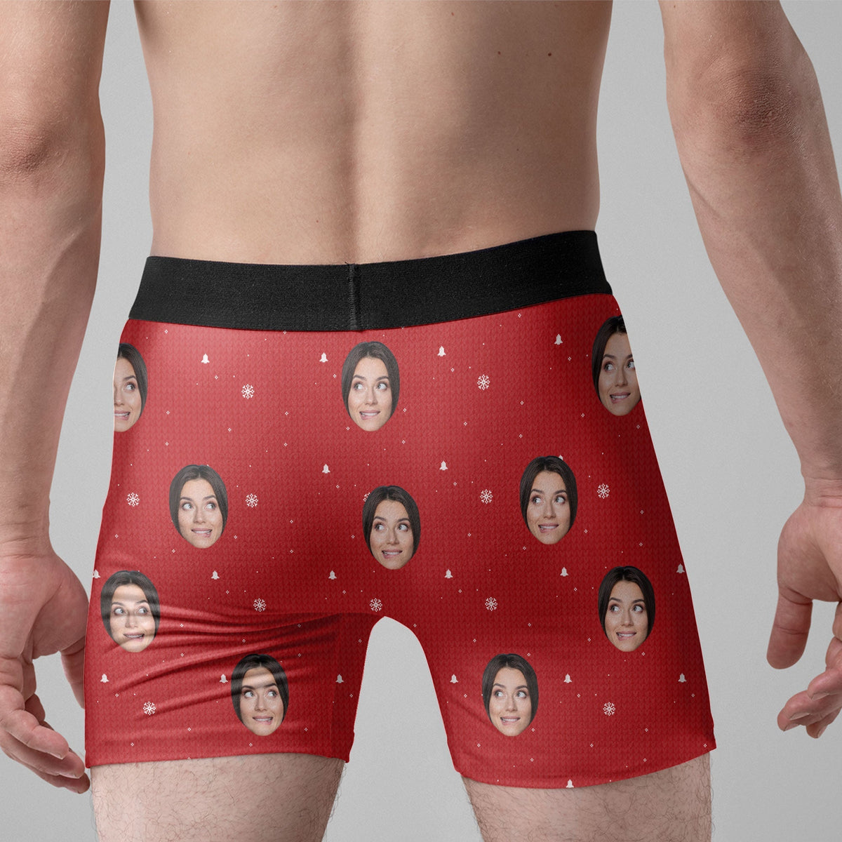 Only Wife Can Jingle My Bells - Personalized Photo Men's Boxer Briefs - Gift For Husband