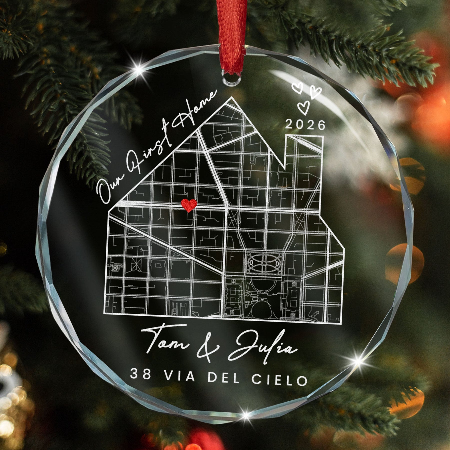 Our First New Home 1st Christmas Gifts For Newlywed Couples - Personalized Ornament