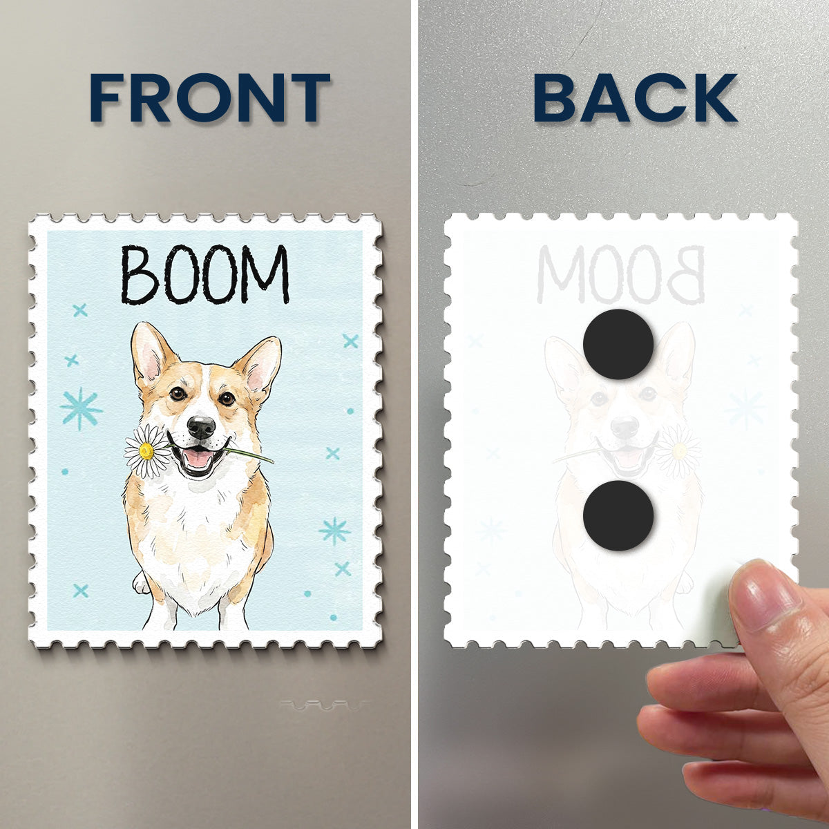 Pet Lovers Custom Photo Watercolor - Personalized Magnet