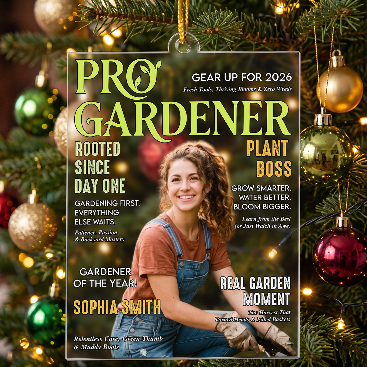 Pro Gardener Magazine Gift For Plant Lover - Personalized Ornament