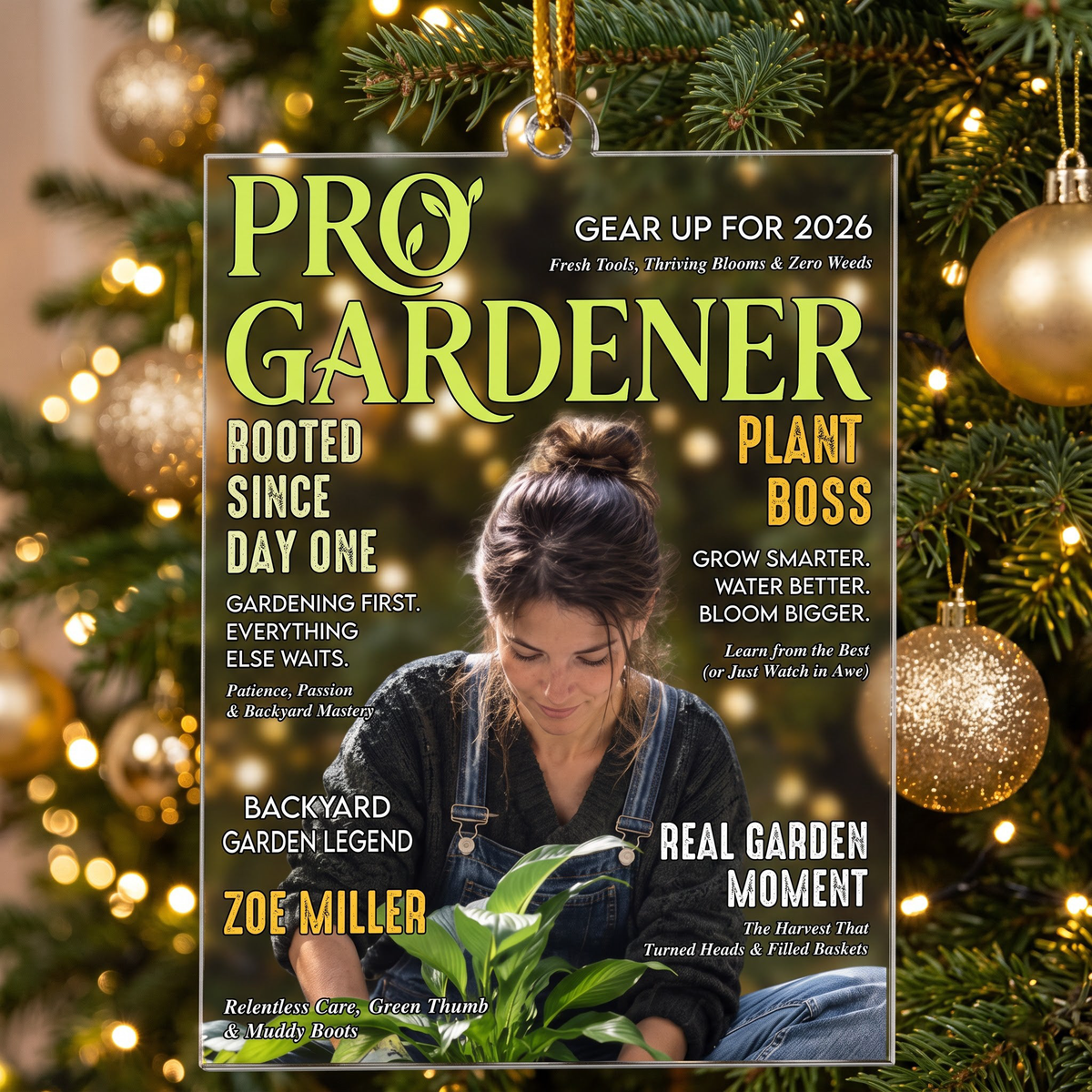 Pro Gardener Magazine Gift For Plant Lover - Personalized Ornament