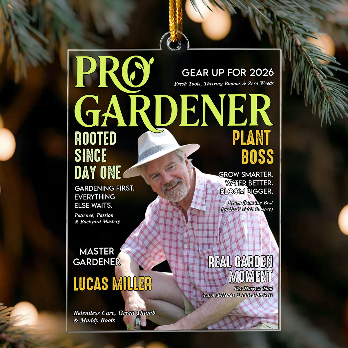 Pro Gardener Magazine Gift For Plant Lover - Personalized Ornament