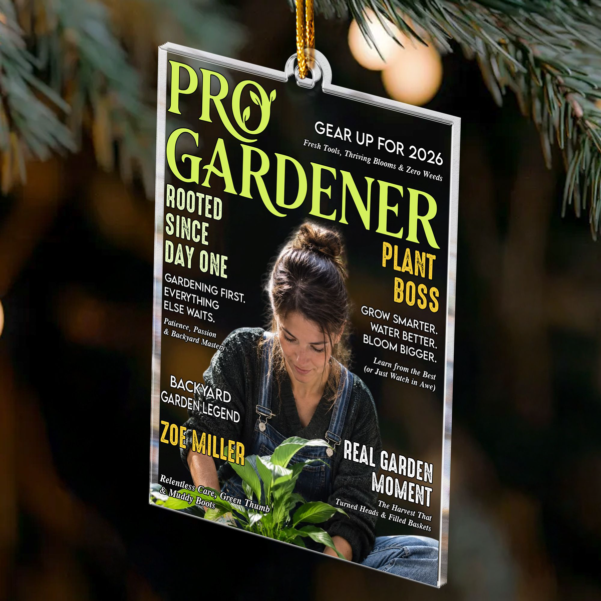 Pro Gardener Magazine Gift For Plant Lover - Personalized Ornament