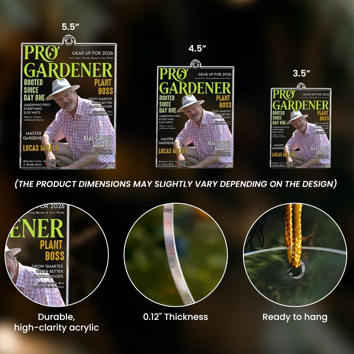 Pro Gardener Magazine Gift For Plant Lover - Personalized Ornament