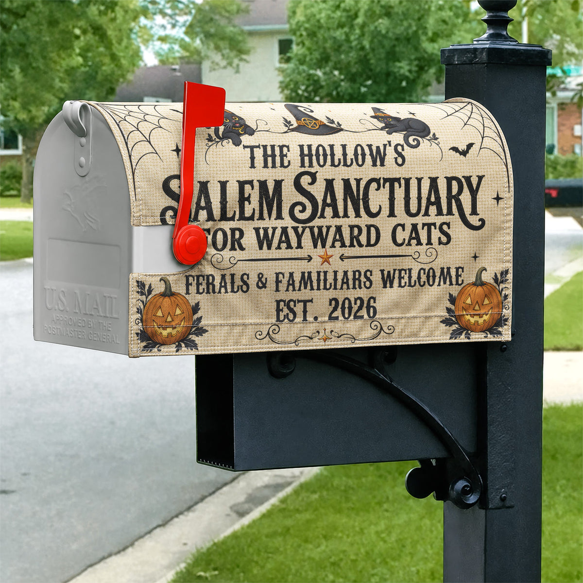 Salem Sanctuary For Wayward Cats - Personalized Mailbox Cover