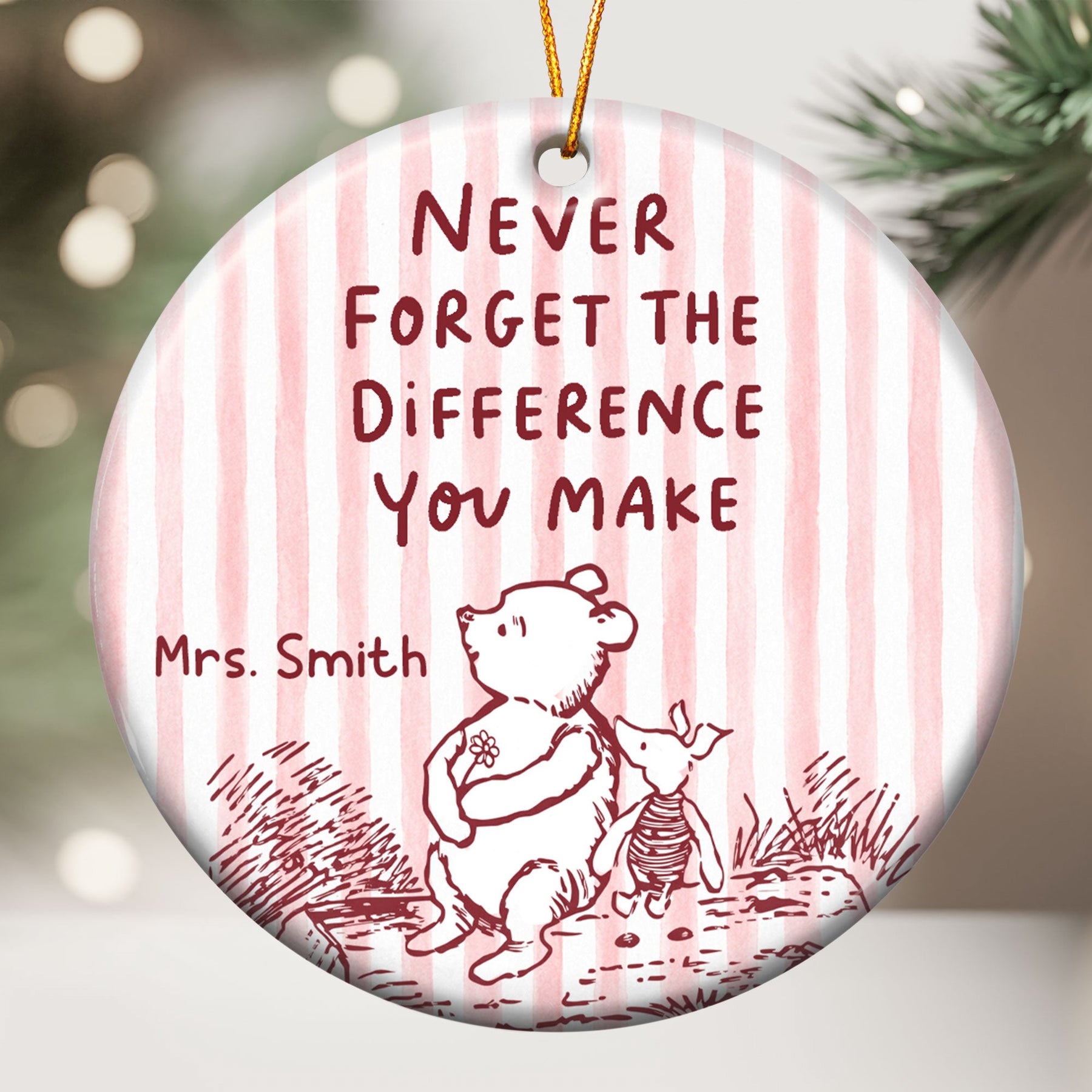 Teacher Appreciation Thank You Year End Gift - Personalized Ornament