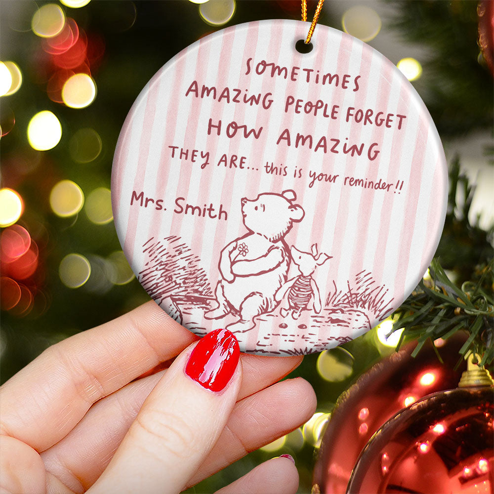 Teacher Appreciation Thank You Year End Gift - Personalized Ornament