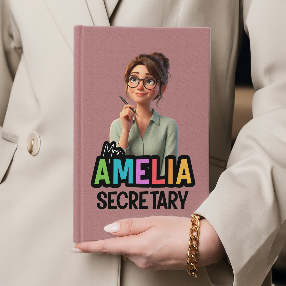 Teacher Cartoon Version - Personalized Journal