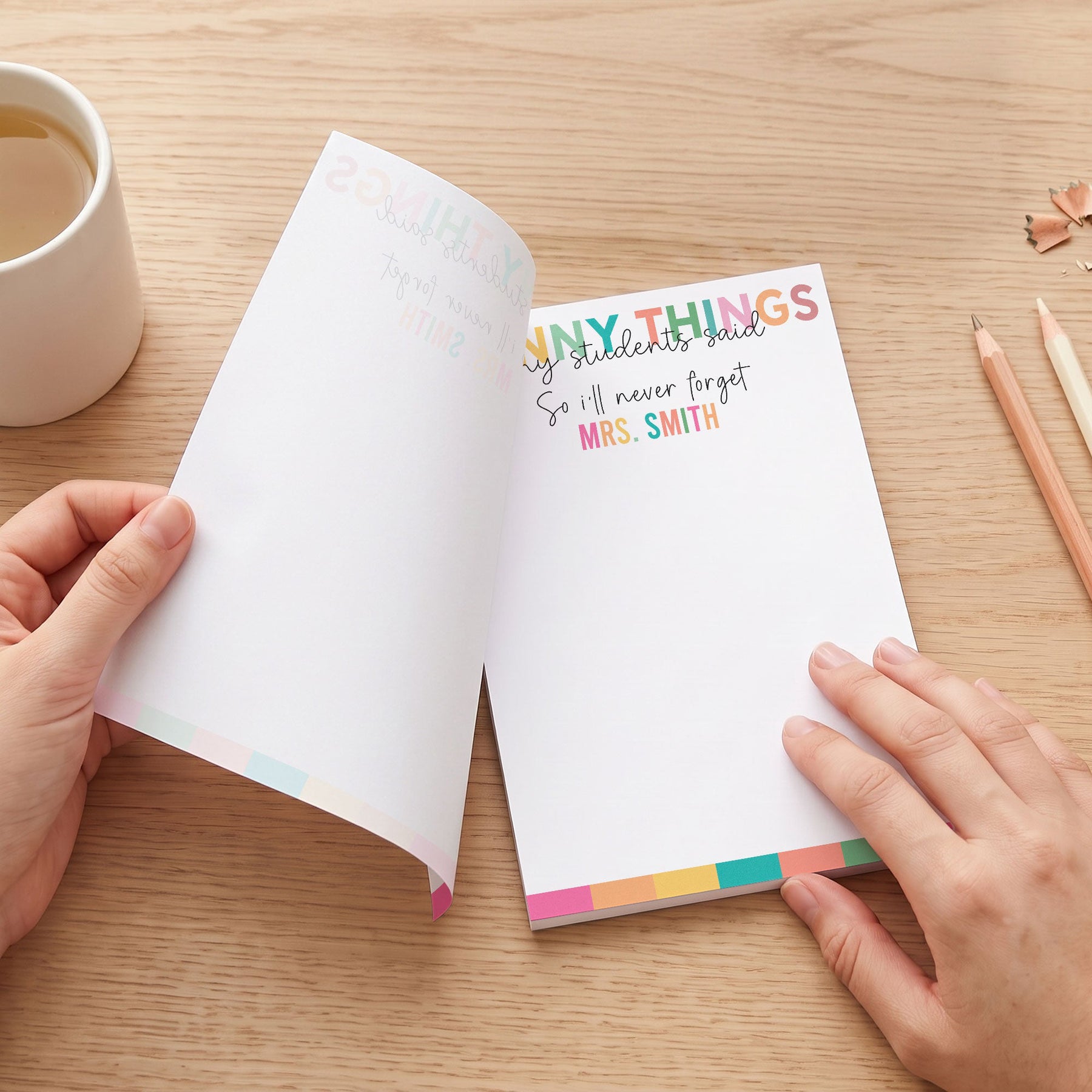 Teacher Note Thank You End Of Year Gift - Personalized Notepad