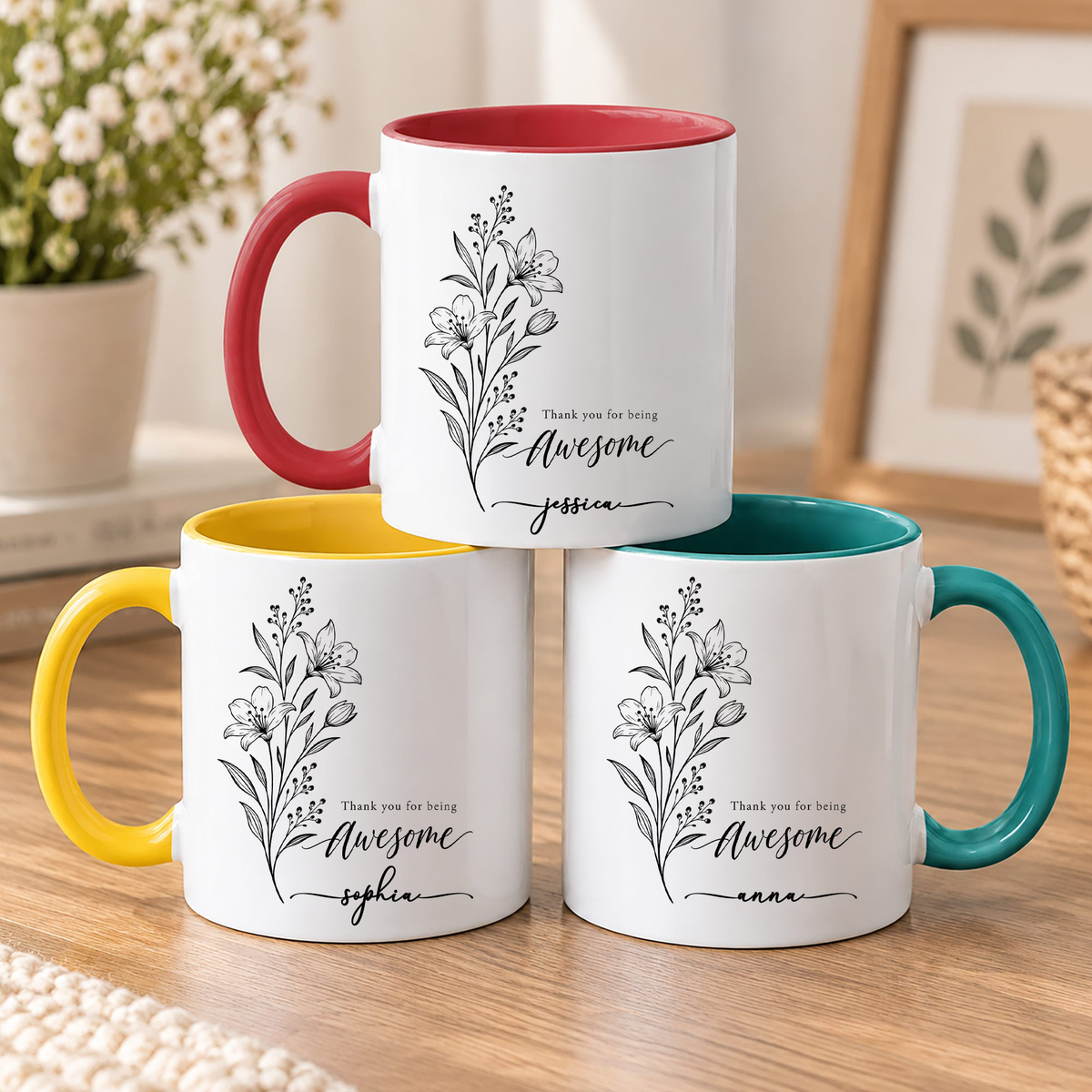 Thank You For Being Awesome Coworkers Employee Appreciation Gift Bulk - Personalized Mug
