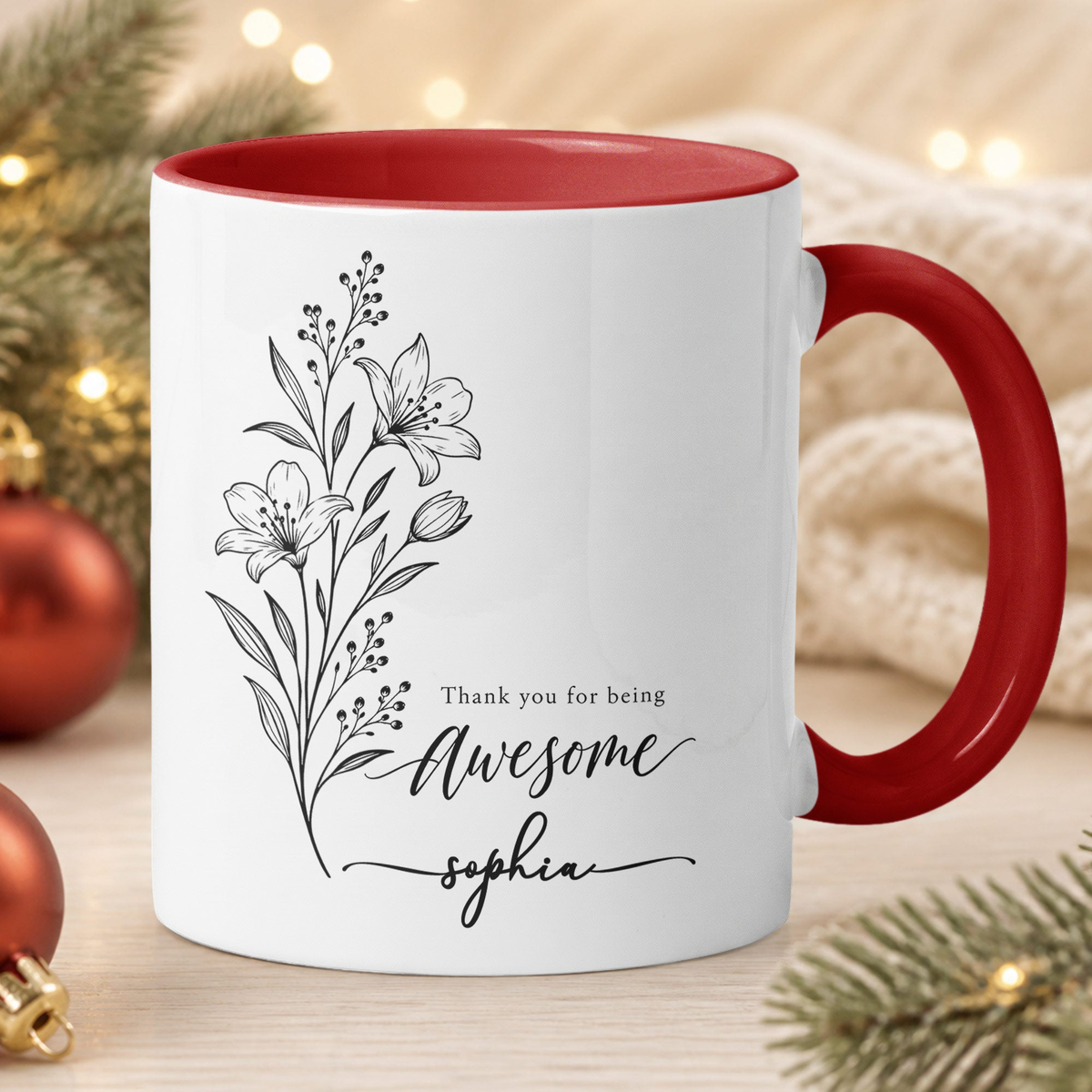 Thank You For Being Awesome Coworkers Employee Appreciation Gift Bulk - Personalized Mug