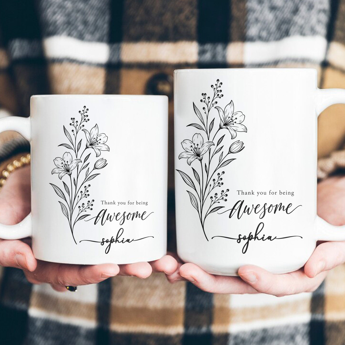 Thank You For Being Awesome Coworkers Employee Appreciation Gift Bulk - Personalized Mug