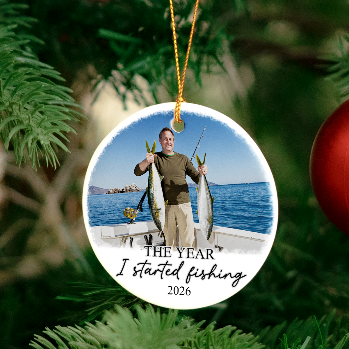 The Year With My Fishing Memories - Personalized Ornament