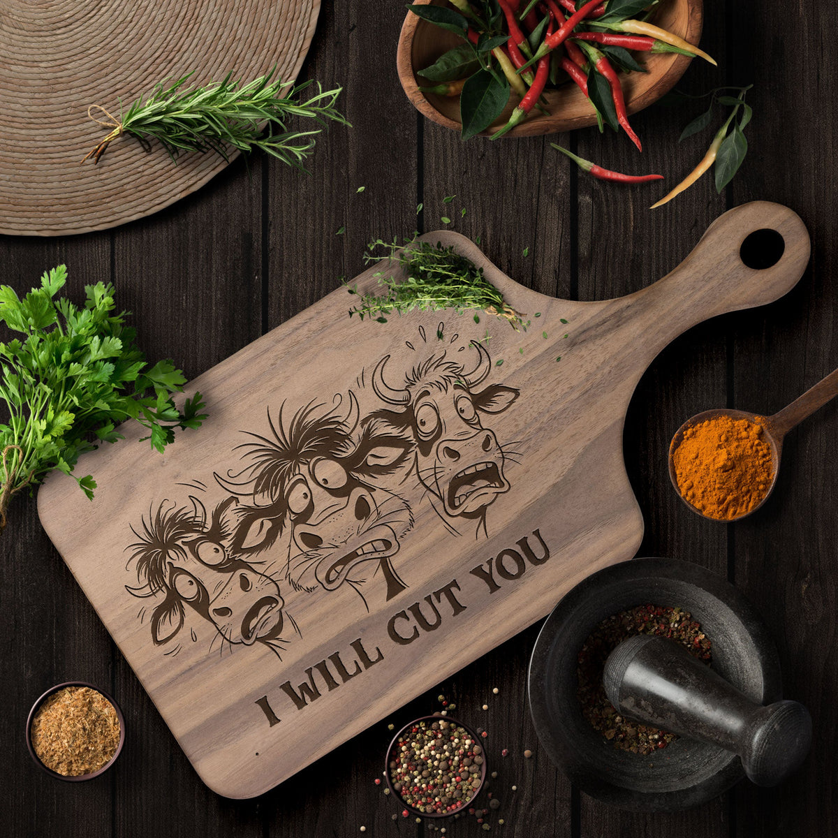 This Is Where I Murder Vegetables - Personalized Cutting Board