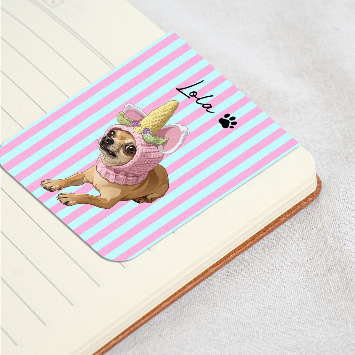 Turn Pet's Photo Into Artwork - For Dog Mom, Cat Mom - Personalized Bookmark