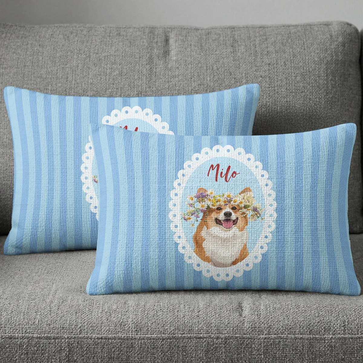 Turn Pet's Photo Into Artwork - For Dog Mom, Cat Mom Woven - Personalized Pillow Cover