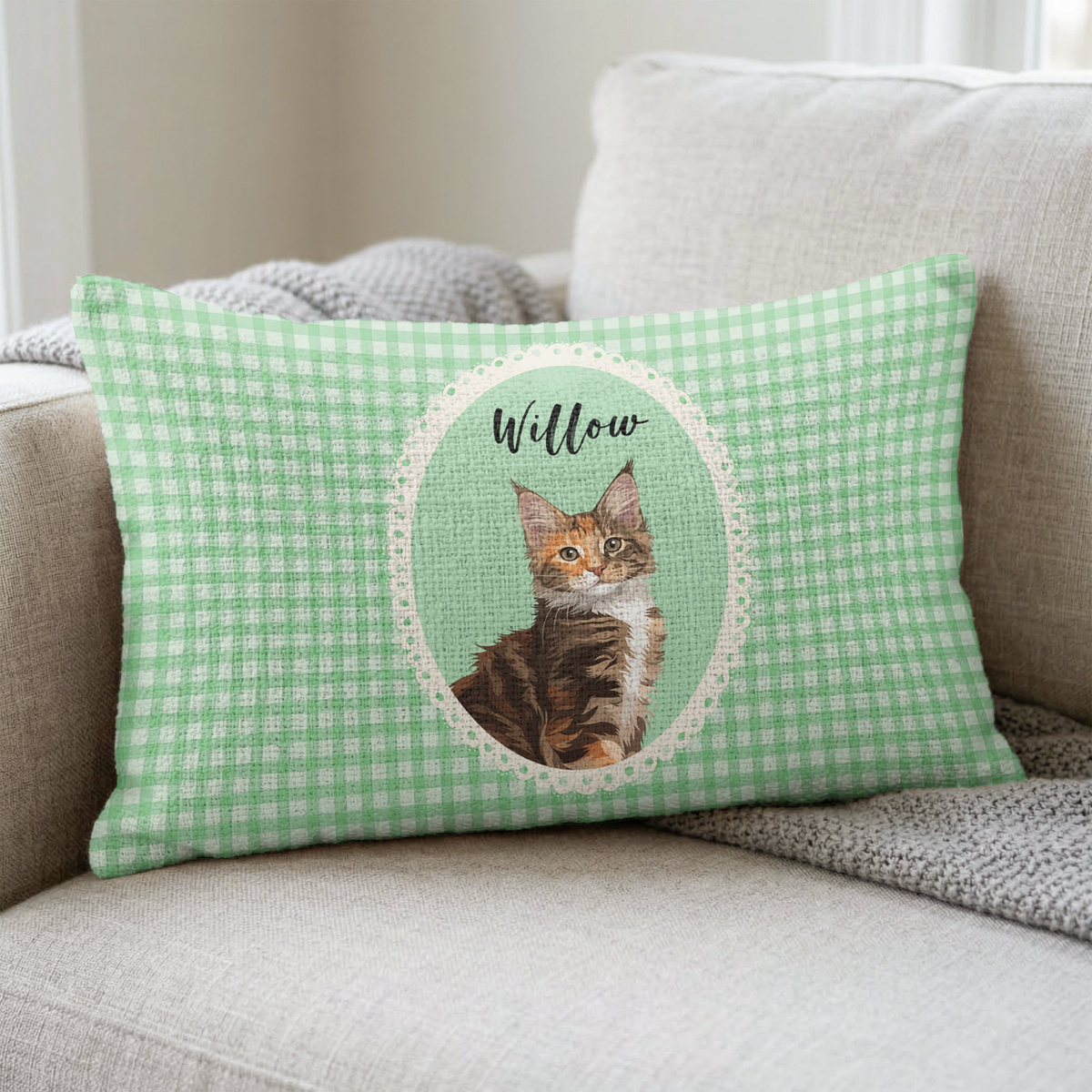 Turn Pet's Photo Into Artwork - For Dog Mom, Cat Mom Woven - Personalized Pillow Cover