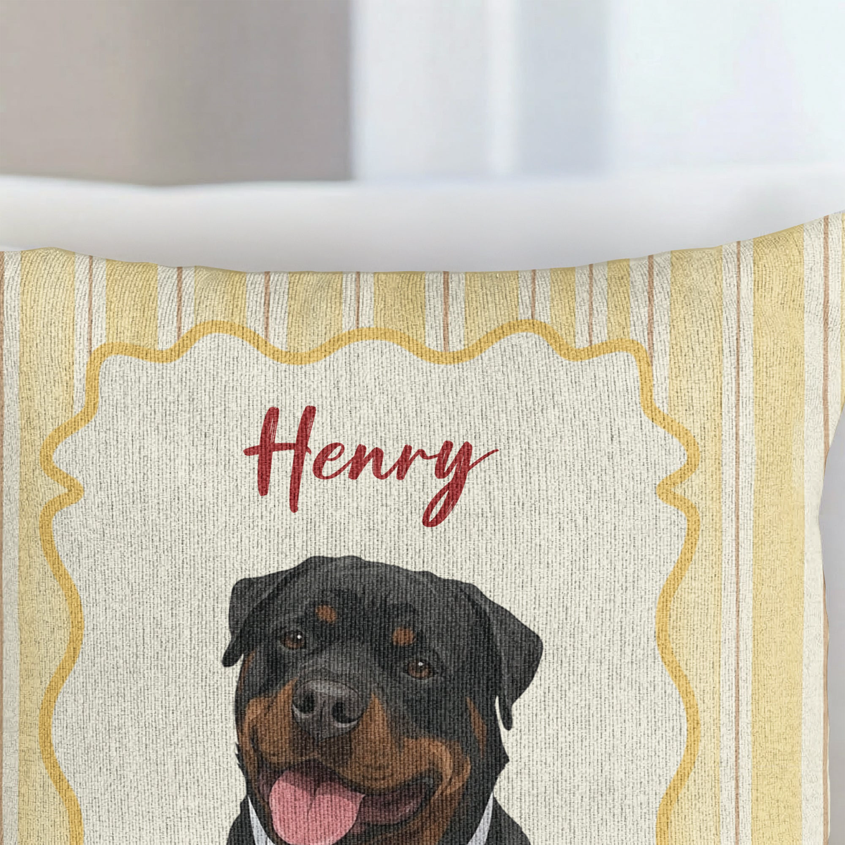 Turn Pet's Photo Into Artwork - For Dog Mom, Cat Mom Woven - Personalized Pillow Cover