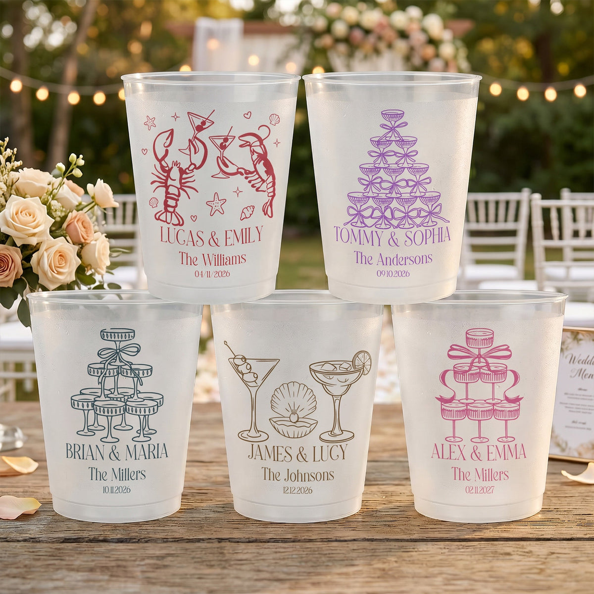 Wedding Decorations & Favors Custom Couple's Names New Version Party Cups - Personalized Cups