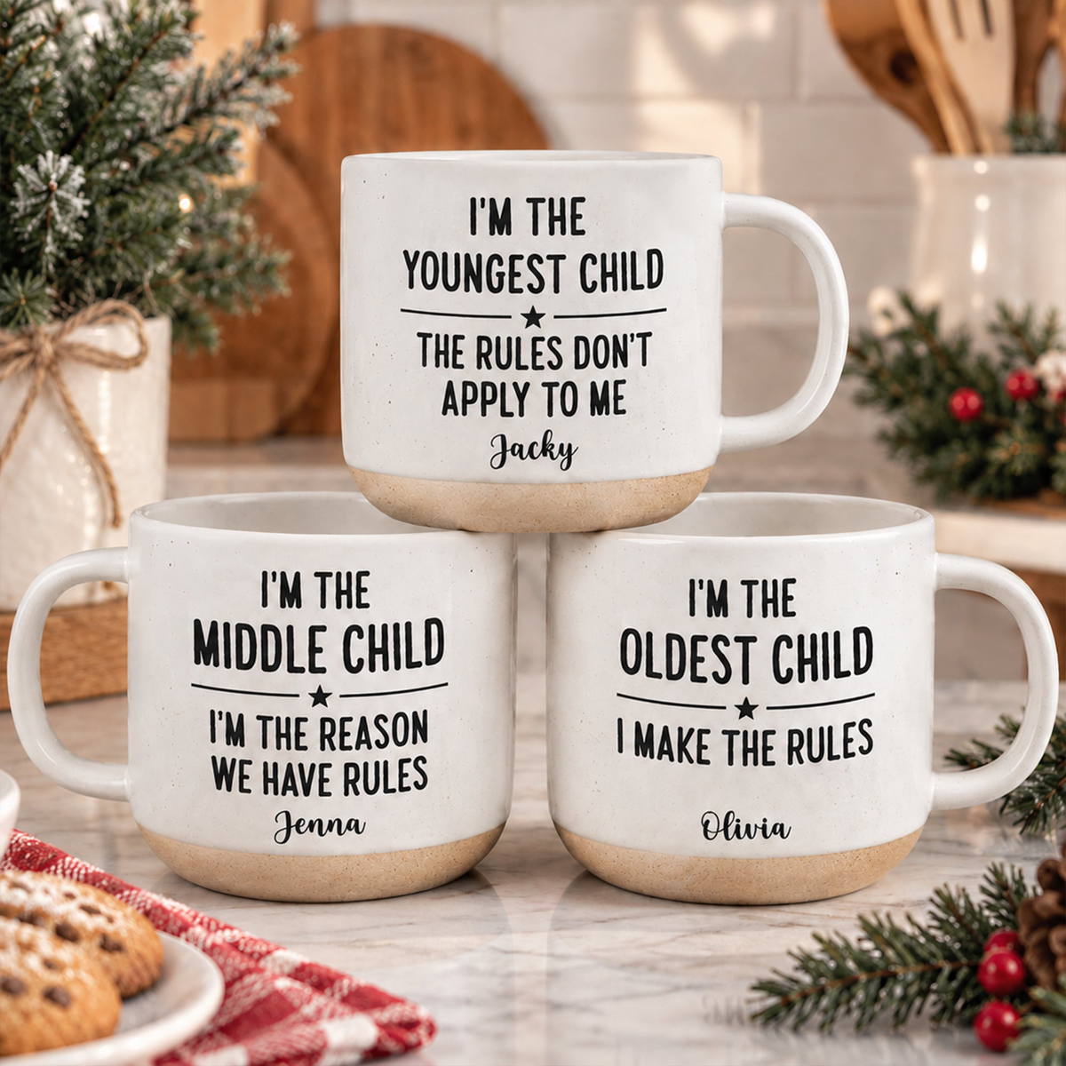 Who Makes The Rules Custom Name Mug For Siblings, Sons, Daughters - Personalized Mug