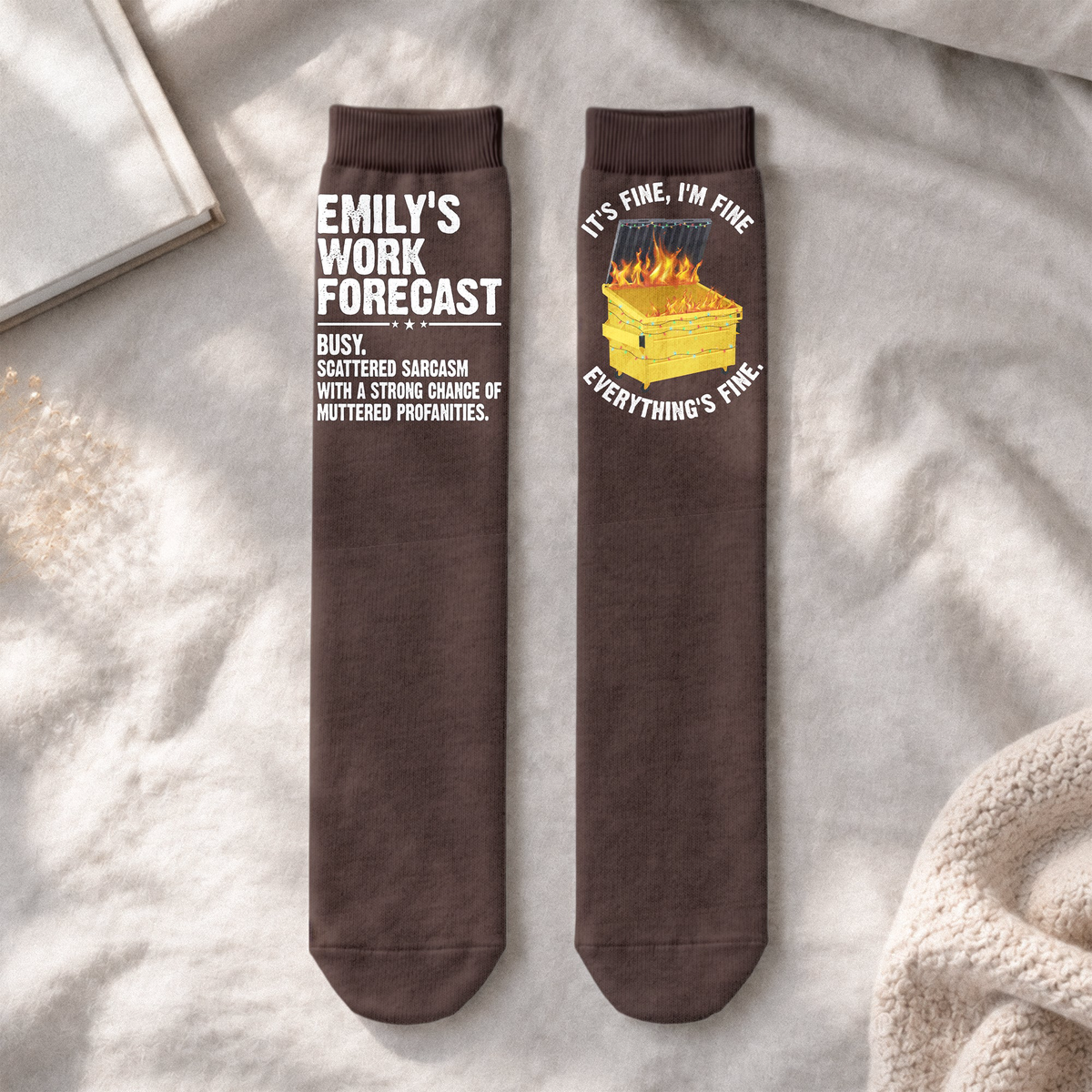 Work Forecast Dumpster - Funny Retirement, Coworker Gifts - Personalized Ornament