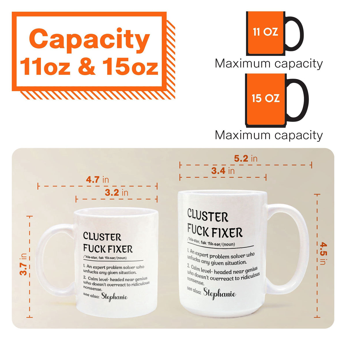 Corporate Gifts Funny Mug - Cluster F*Ck Fixer Problem Solver - Fun Gift For Coworkers - Personalized Mug