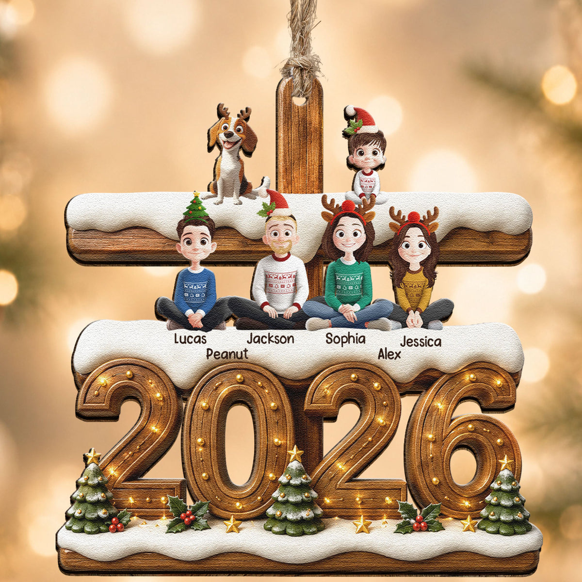 3D_Effect_Christmas_Family_And_Dog_Cat_Personalized_Ornament_1