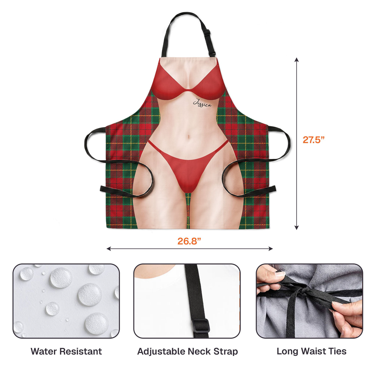 3D Sexy Bikini Funny - Personalized Apron