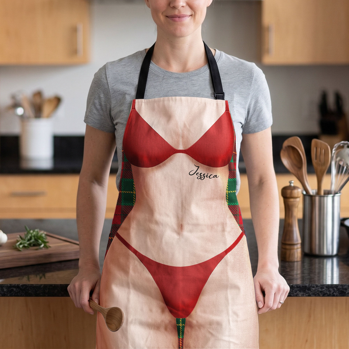 3D Sexy Bikini Funny - Personalized Apron